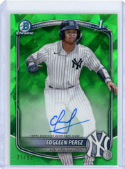 Edgleen Perez 2025 Bowman Chrome Sapphire Green Sapphire #'d 21/99