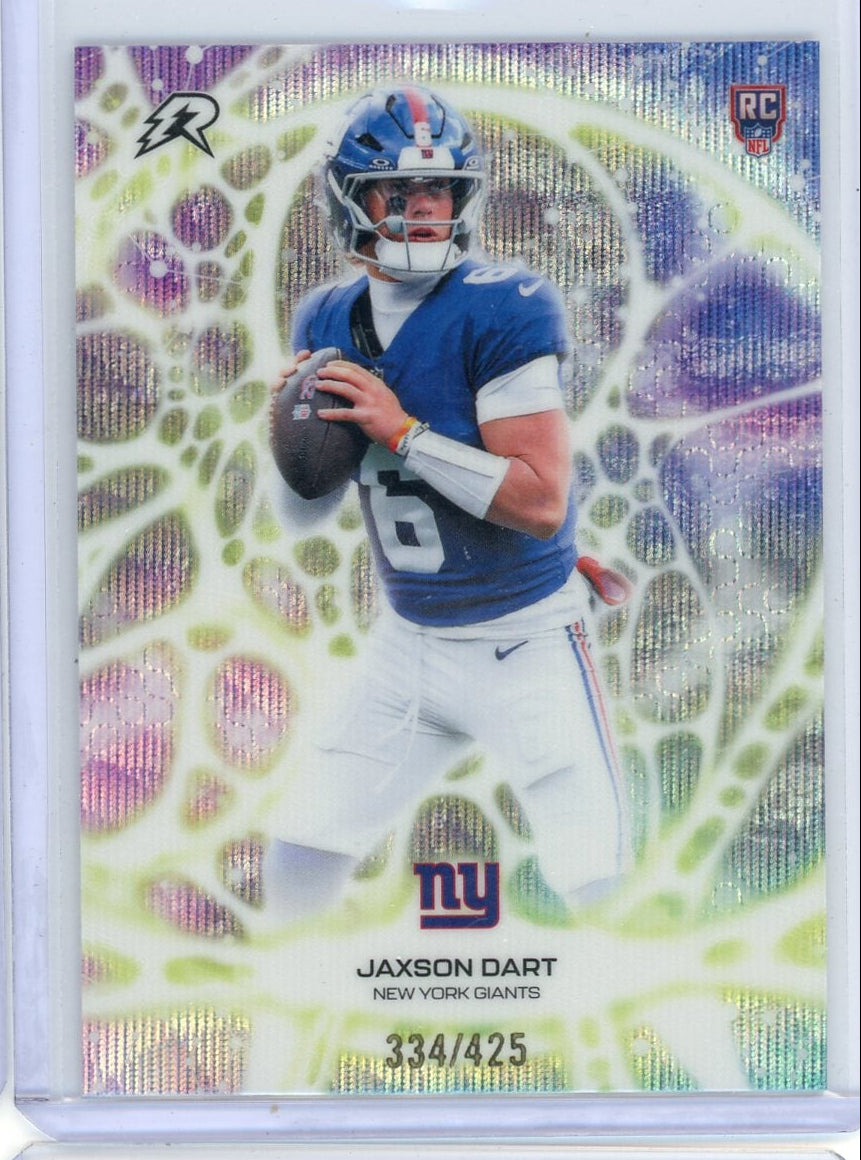 Jaxson Dart 2025 Topps Resurgence Protonyx Refractor #'d 334/425