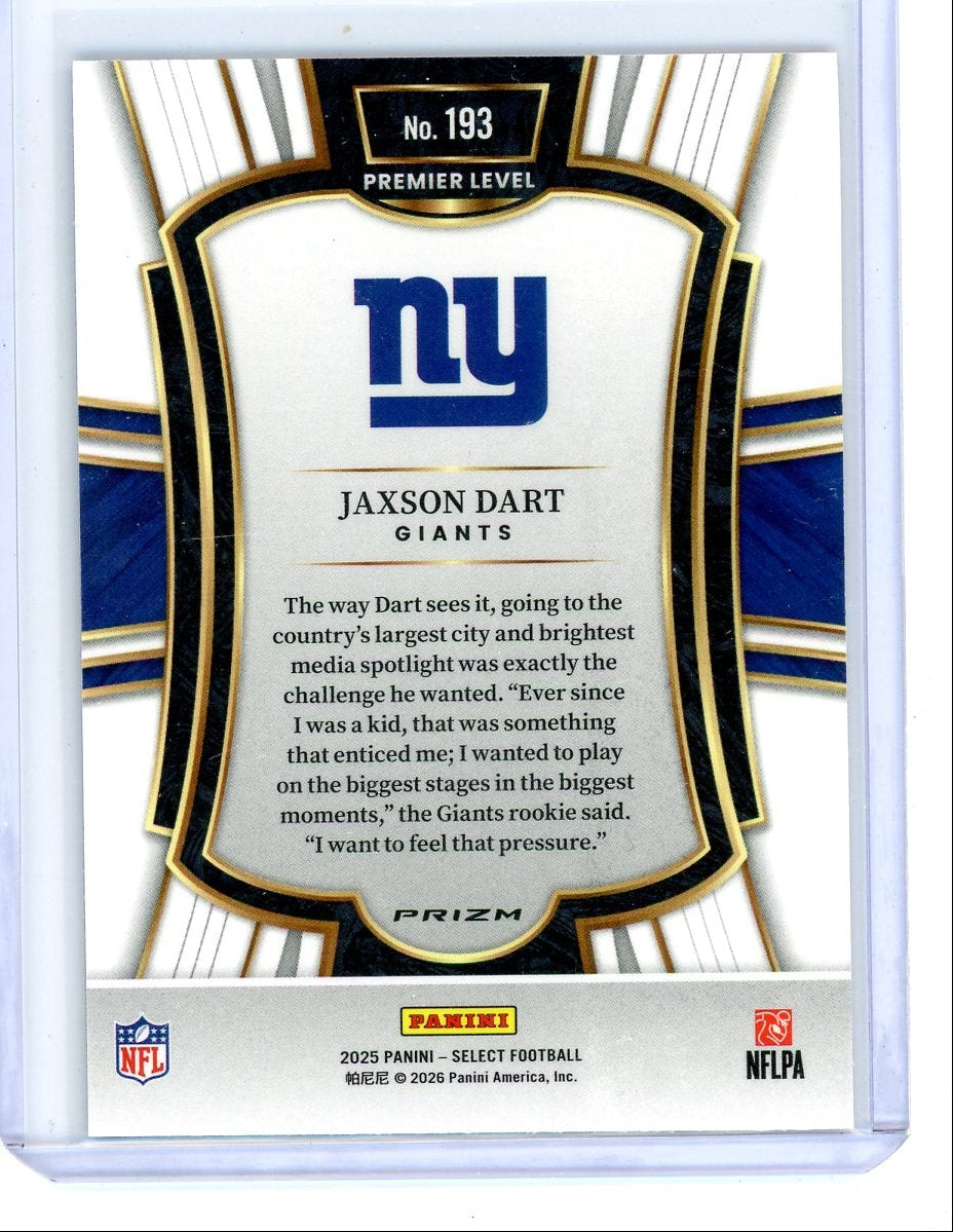 Jaxson Dart 2025 Panini Select Red White & Blue Flash