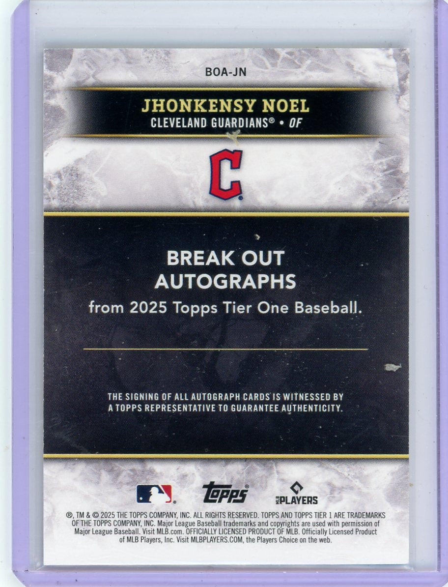 Jhonkesy Noel 2025 Topps Tier One Break Out Auto #'d 217/299