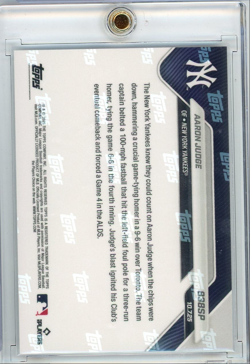 Aaron Judge 2025 Topps Now ALDS #838 SP Image Variation