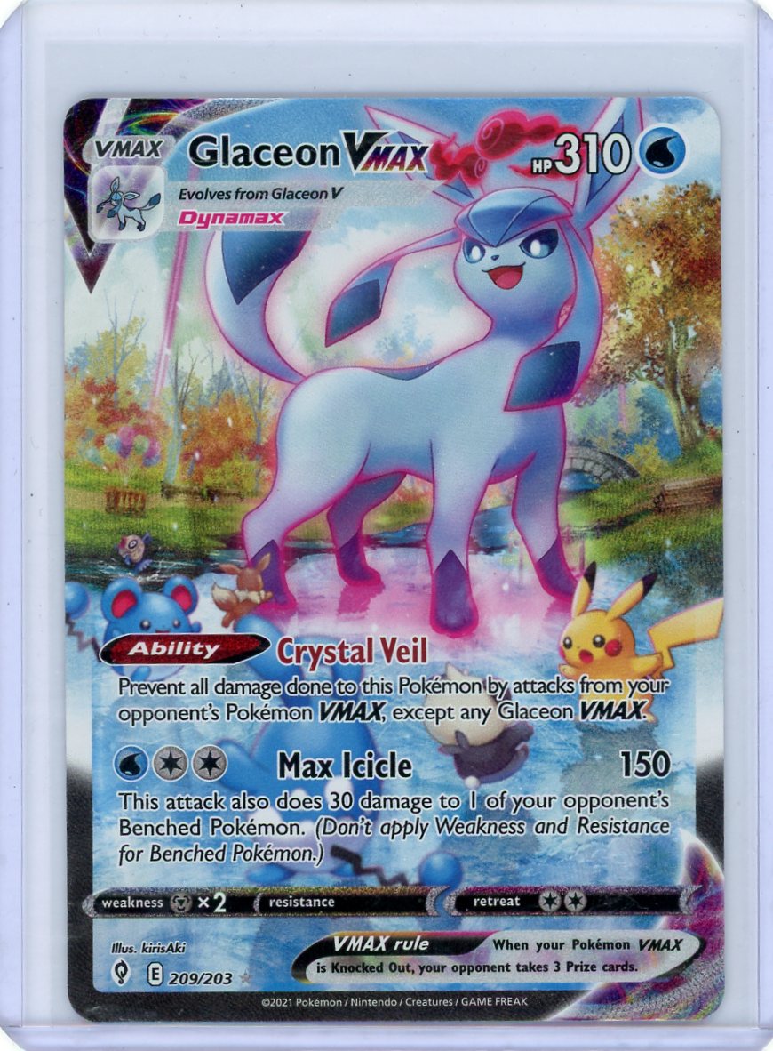 Glaceon Vmax Pokémon Evolving Skies Alternate Full-Art #209/203