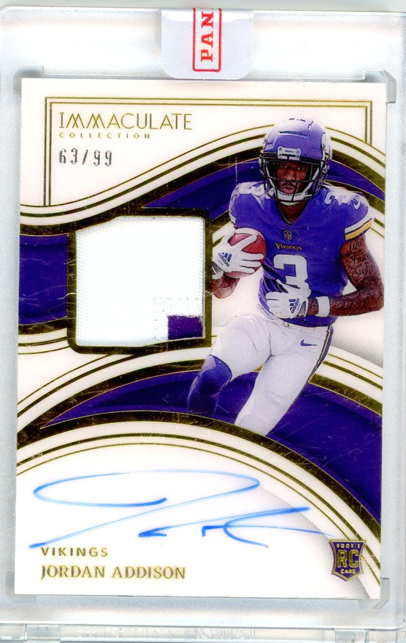 Jordan Addison 2023 Panini Immaculate RPA 