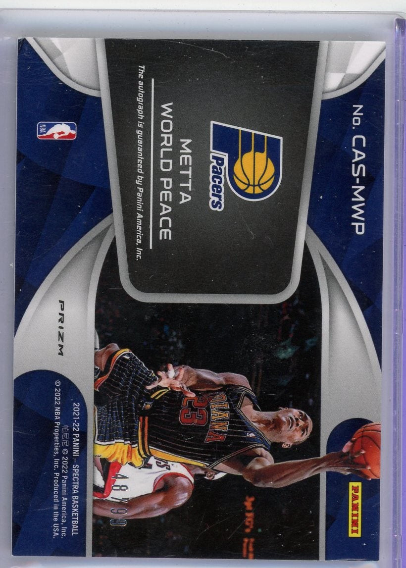 2021-22 Panini Spectra Catalysts Signatures Metta World Peace 48/99