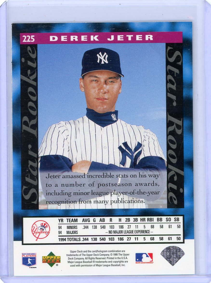 Derek Jeter 1995 Upper Deck Star Rookie #225