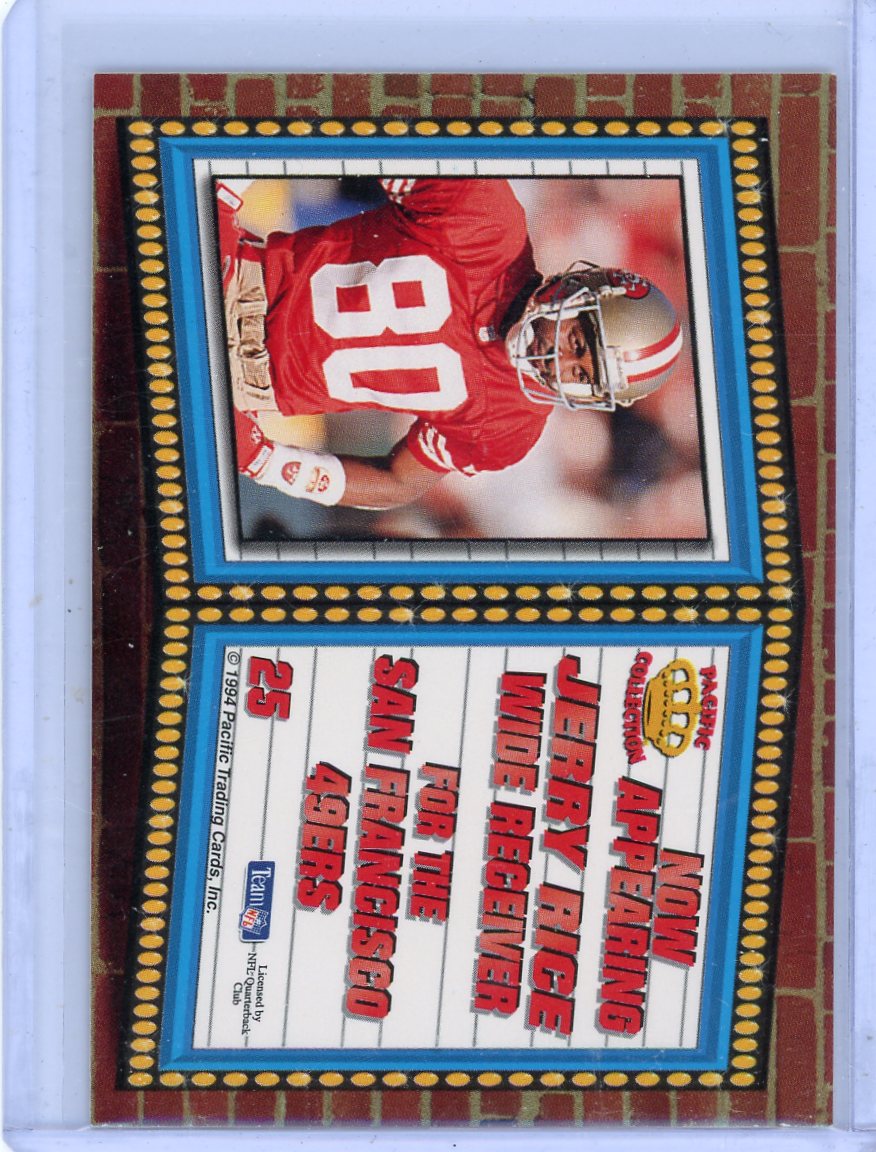Jerry Rice 1994 Pacific Gold Now Appearing #25