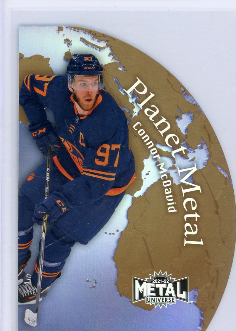 Connor McDavid 2021-22 Metal Universe Planet Metal Gold
