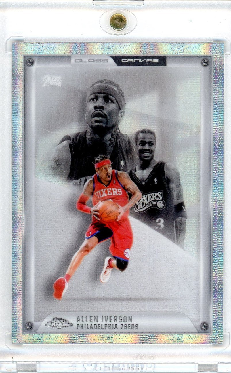 Allen Iverson 2025 Topps Chrome Basketball Glass Canvas SSP