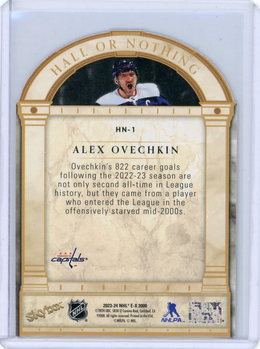 Alex Ovechkin 2023-24 SkyBox E-X 2000 Hall or Nothing