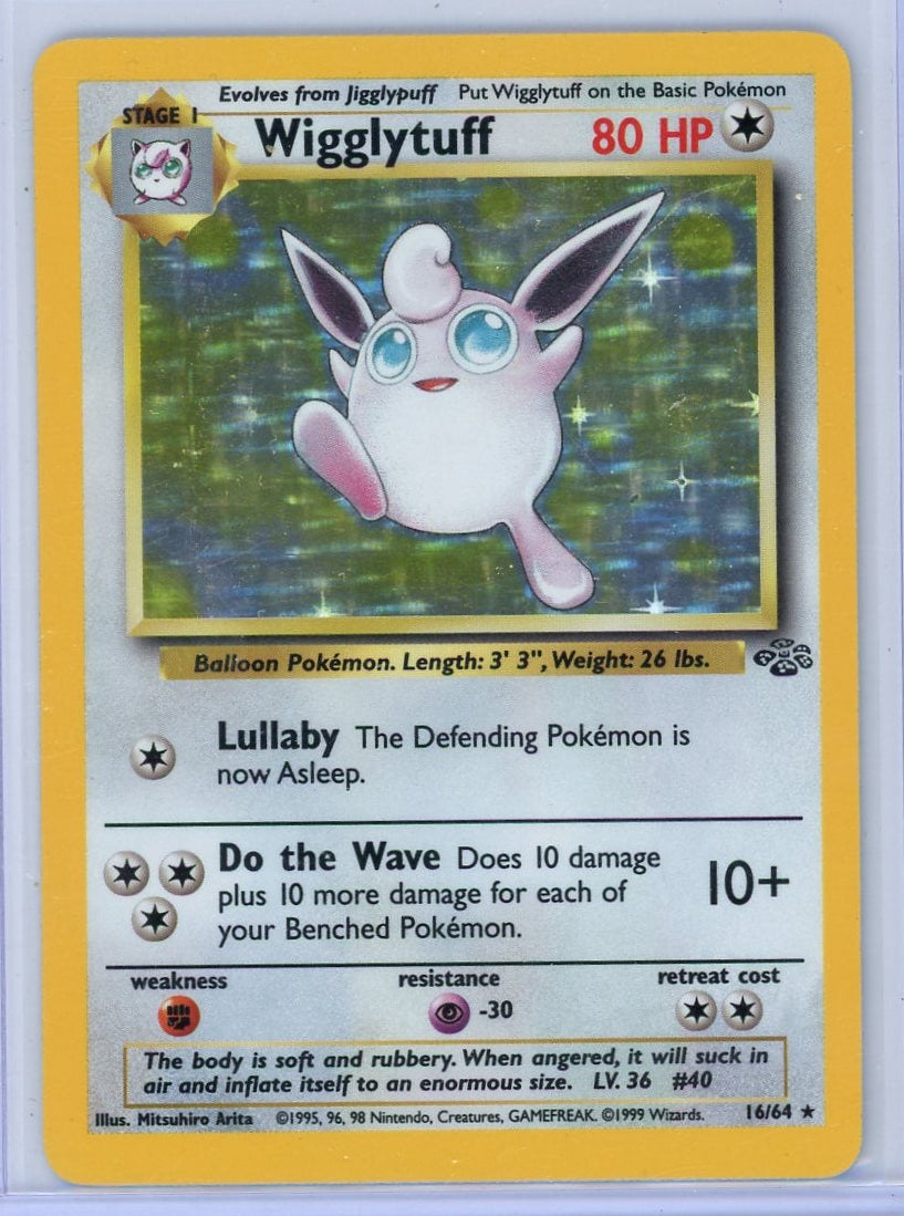 Wigglytuff 1999 Pokemon Jungle holo #16/64 LP/MP
