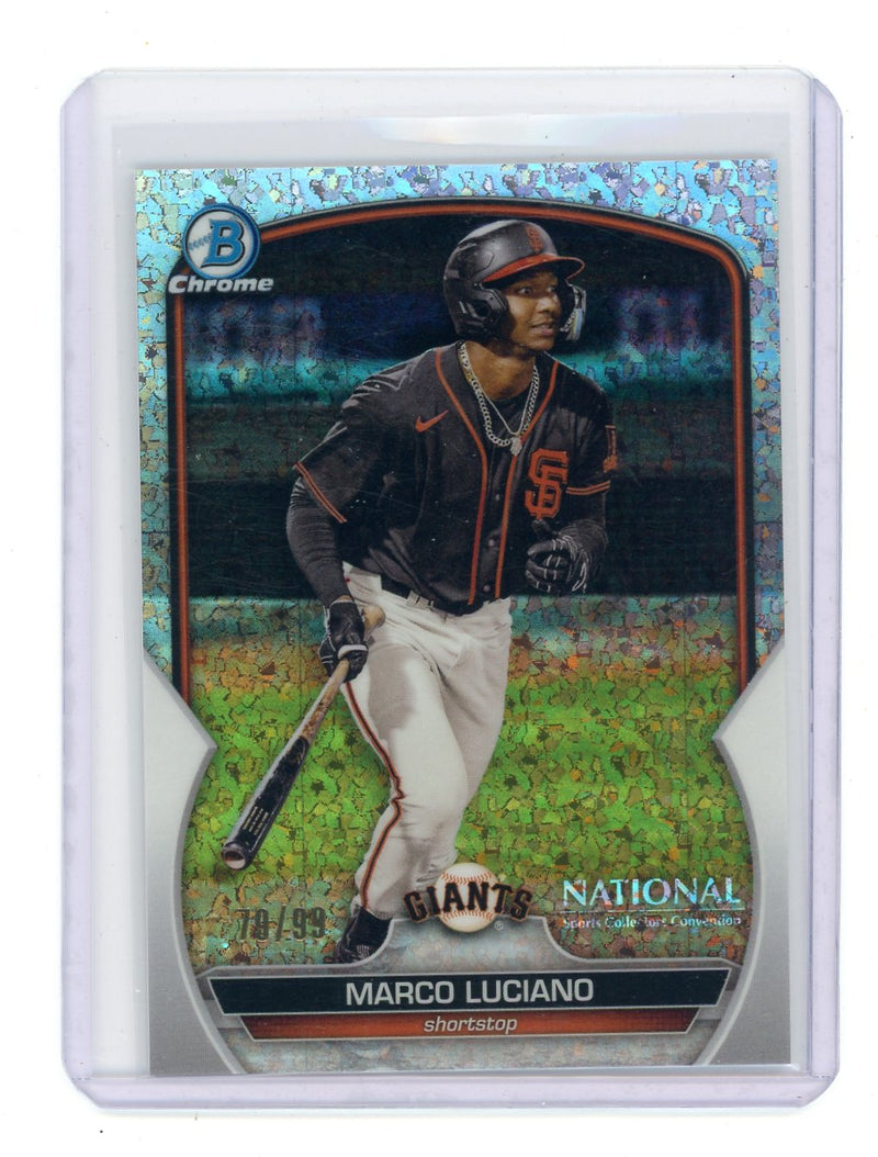 Marco Luciano 2023 Bowman Chrome National Convention Mini Diamond 79/99