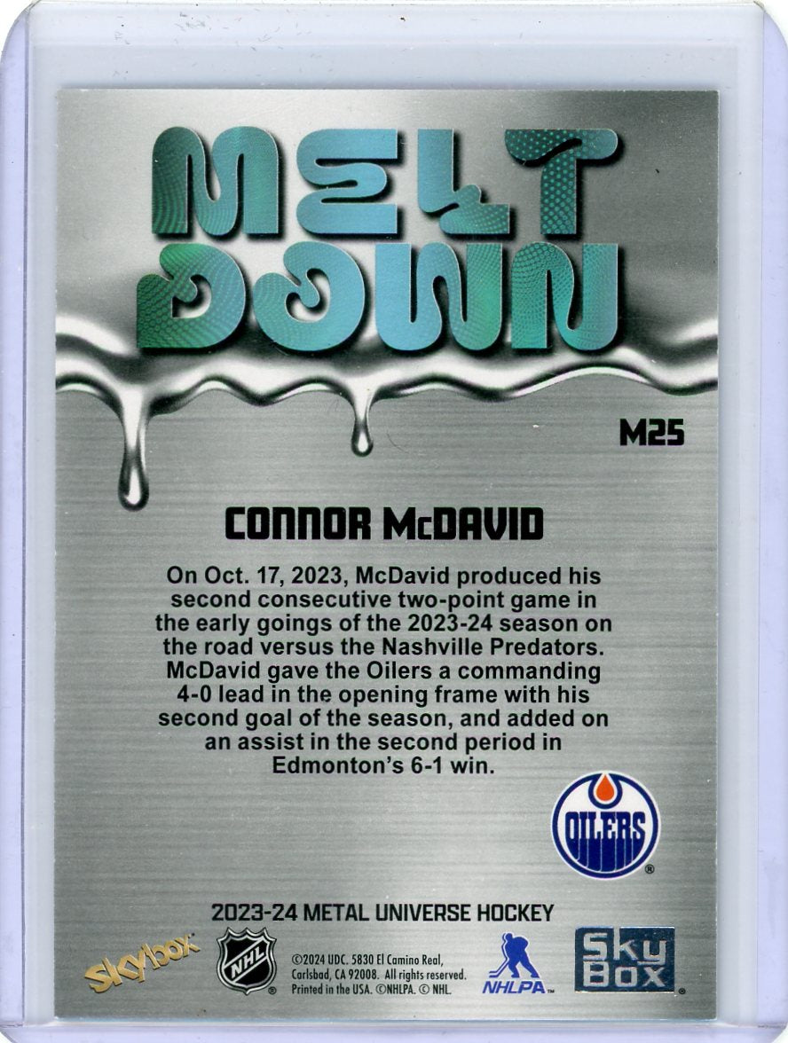 Connor McDavid 2023-24 Metal Universe Melt Down