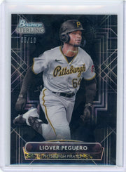 Liover Peguero 2023 Bowman Sterling black refractor #'d 05/10