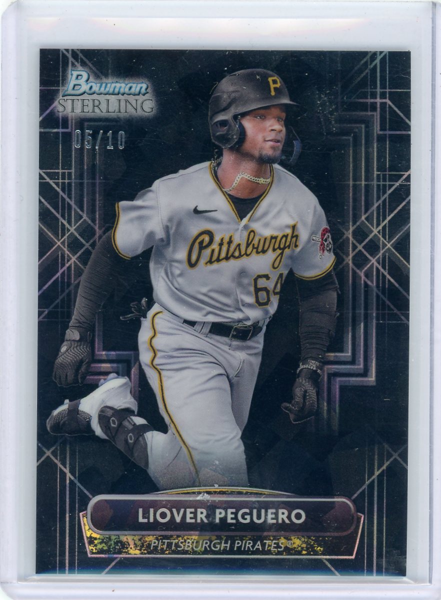 Liover Peguero 2023 Bowman Sterling black refractor #'d 05/10