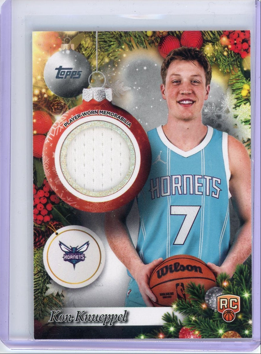 Kon Knueppel 2025 Topps Basketball Holiday Ornament Patch Rookie
