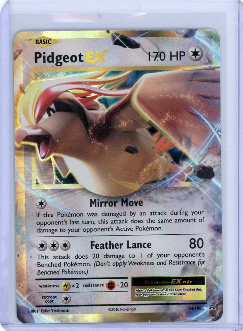 Pidgeot EX 2016 Pokémon rare holo 64/108