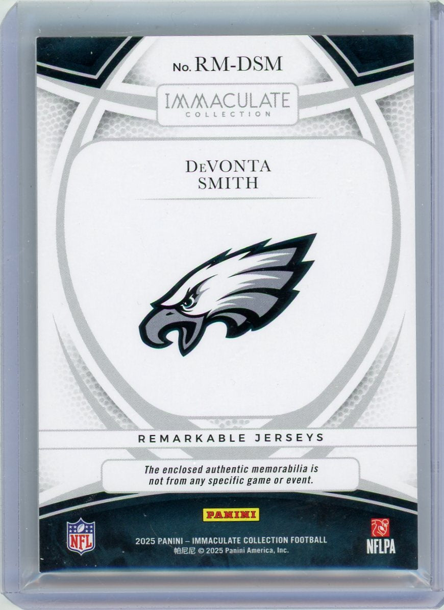 DeVonta Smith 2025 Panini Immaculate Collection Remarkable Jersey Gold #'d 03/10