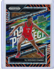 VJ Edgecombe 2024 Panini Prizm Draft Picks Rated Prospect Tiger Stripe prizm