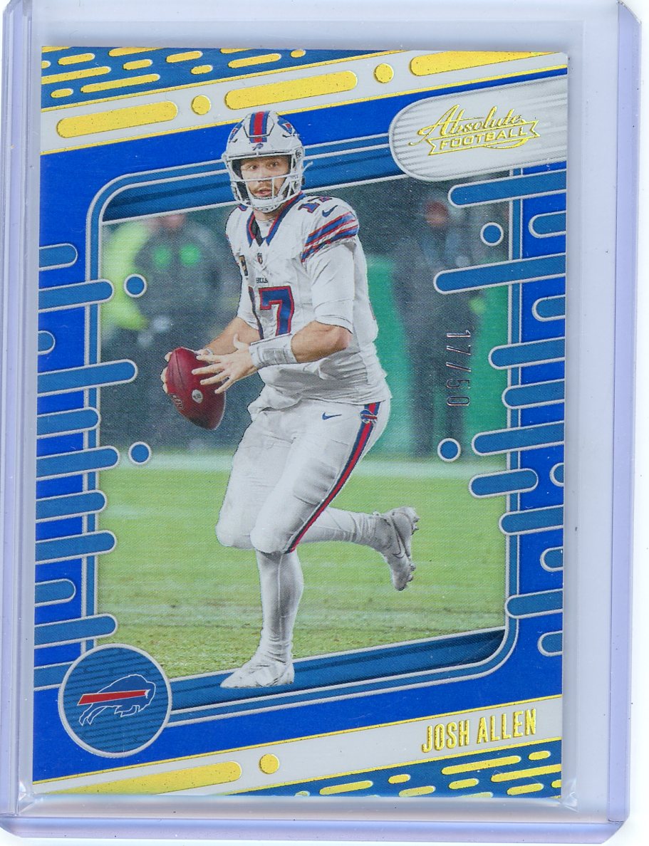 Josh Allen 2025 Panini Absolute Blue Spectrum #'d 17/50