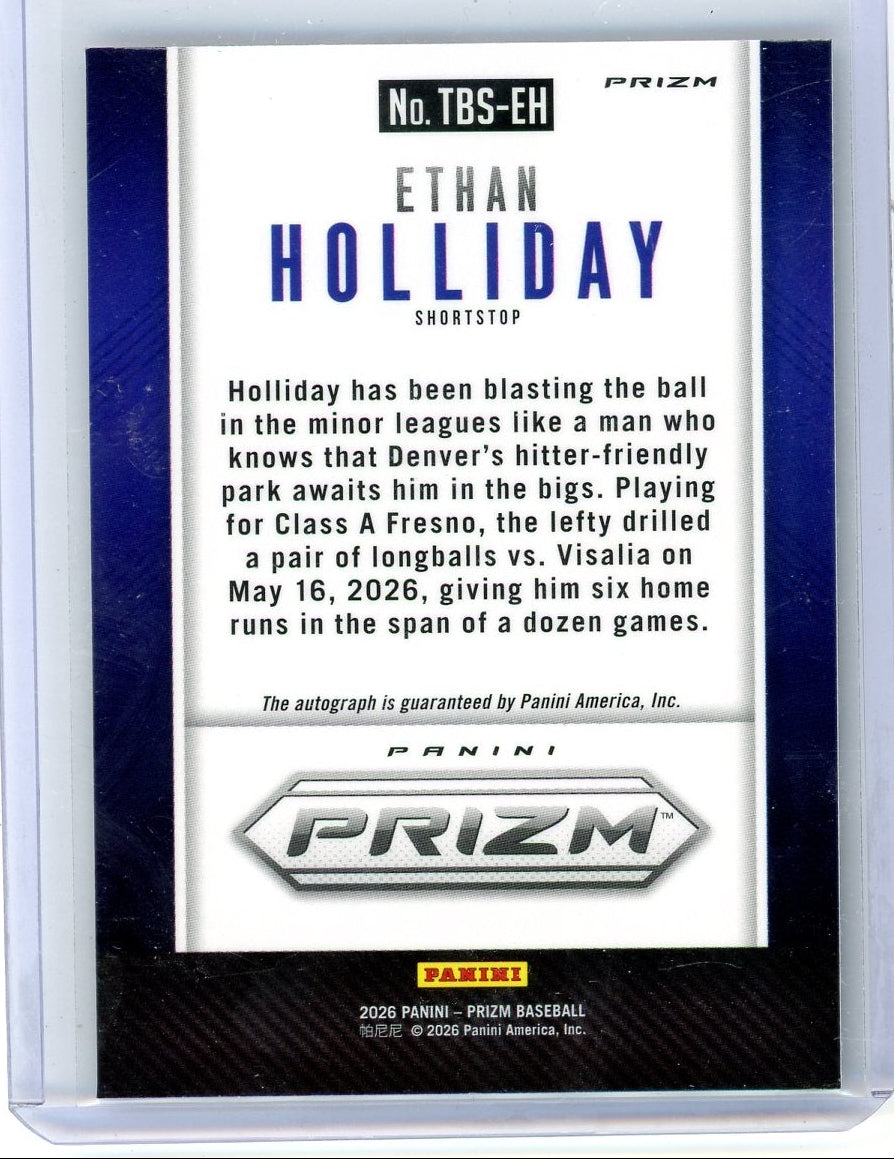 Ethan Holliday 2026 Panini Prizm Baseball Autograph Silver