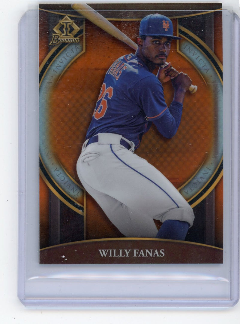 Willy Fanas 2023 Bowman Invicta Orange Refractor 