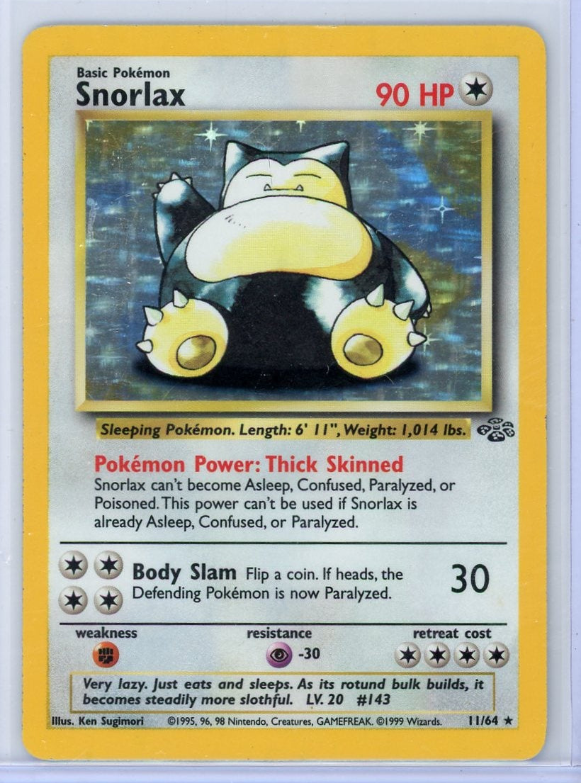 Snorlax 1999 Pokémon Jungle holo #11/64 MP-