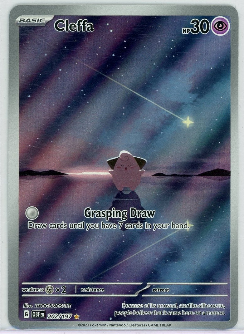 Cleffa 2023 Pokémon Obsidian Flames #202/197