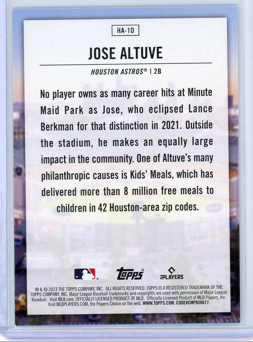 Jose Altuve 2023 Topps Home Field Advantage