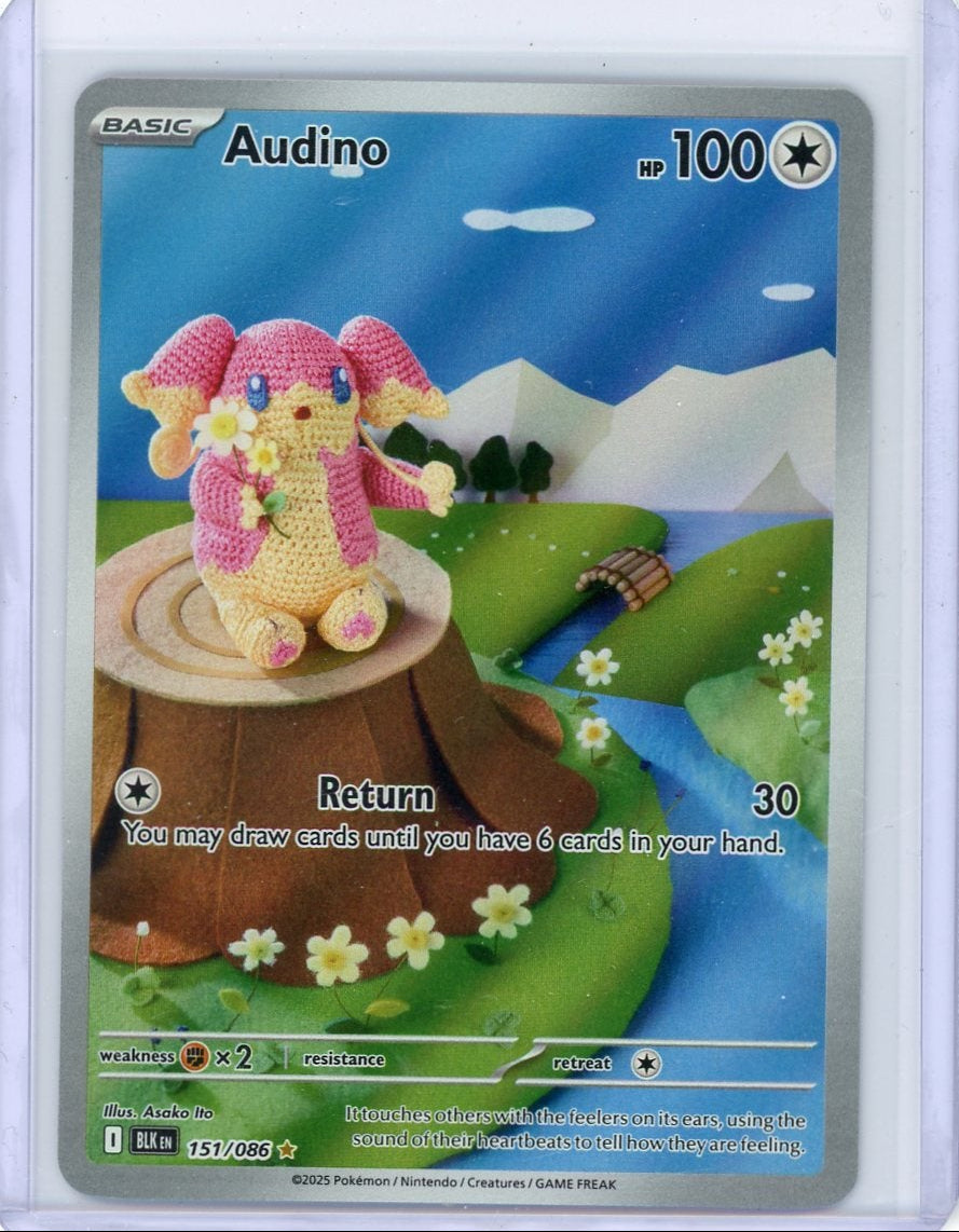 Audino 2025 Pokemon Black Bolt Illustration rare #151/086