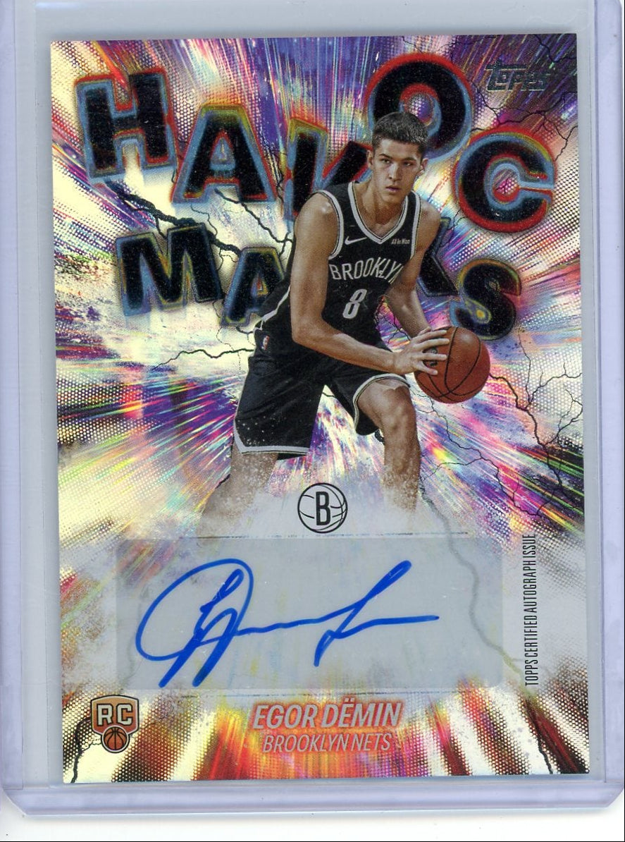 Egor Demin 2025 Topps Basketball Havoc Marks Rookie Autograph