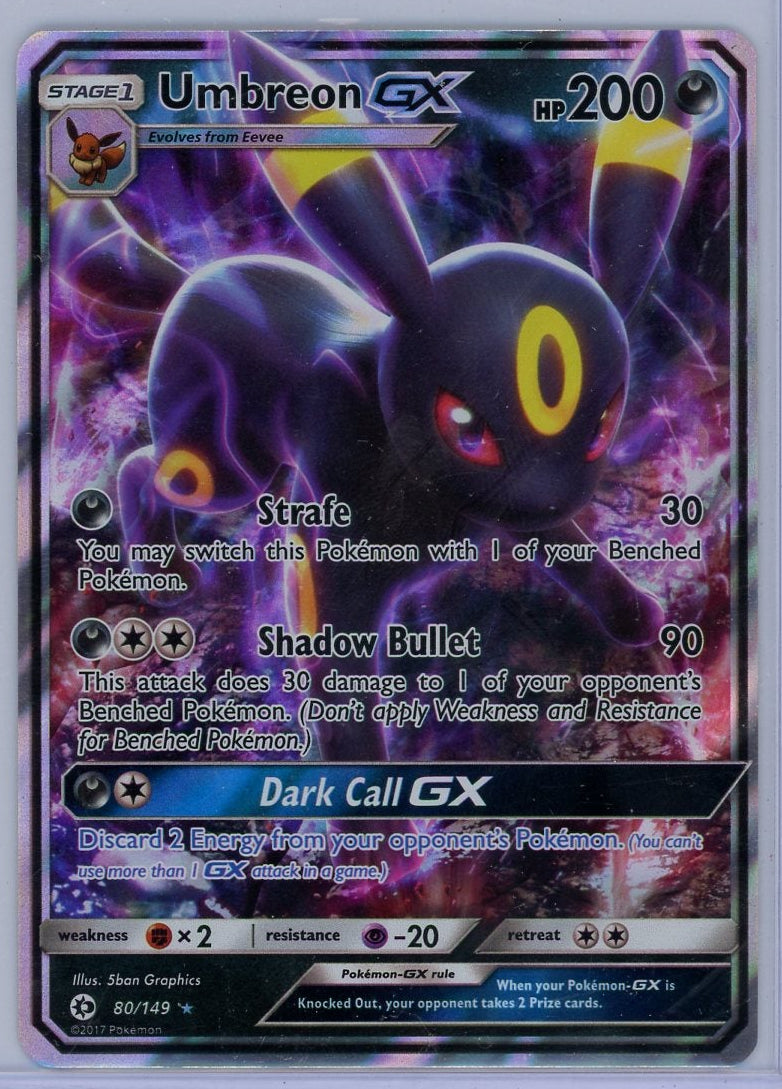 Umbreon GX 2017 Pokémon Sun & Moon Base #80/149