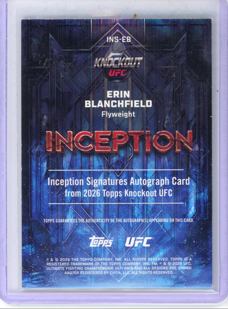Erin Blanchfield 2026 Topps Inception Signatures #'d 43/99