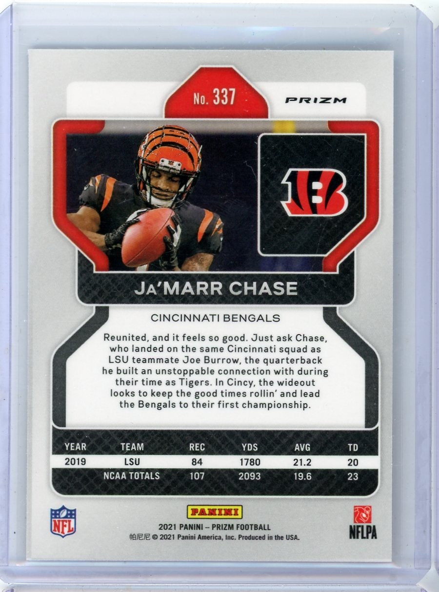 Ja'Marr Chase 2021 Panini Prizm RWB Prizm RC