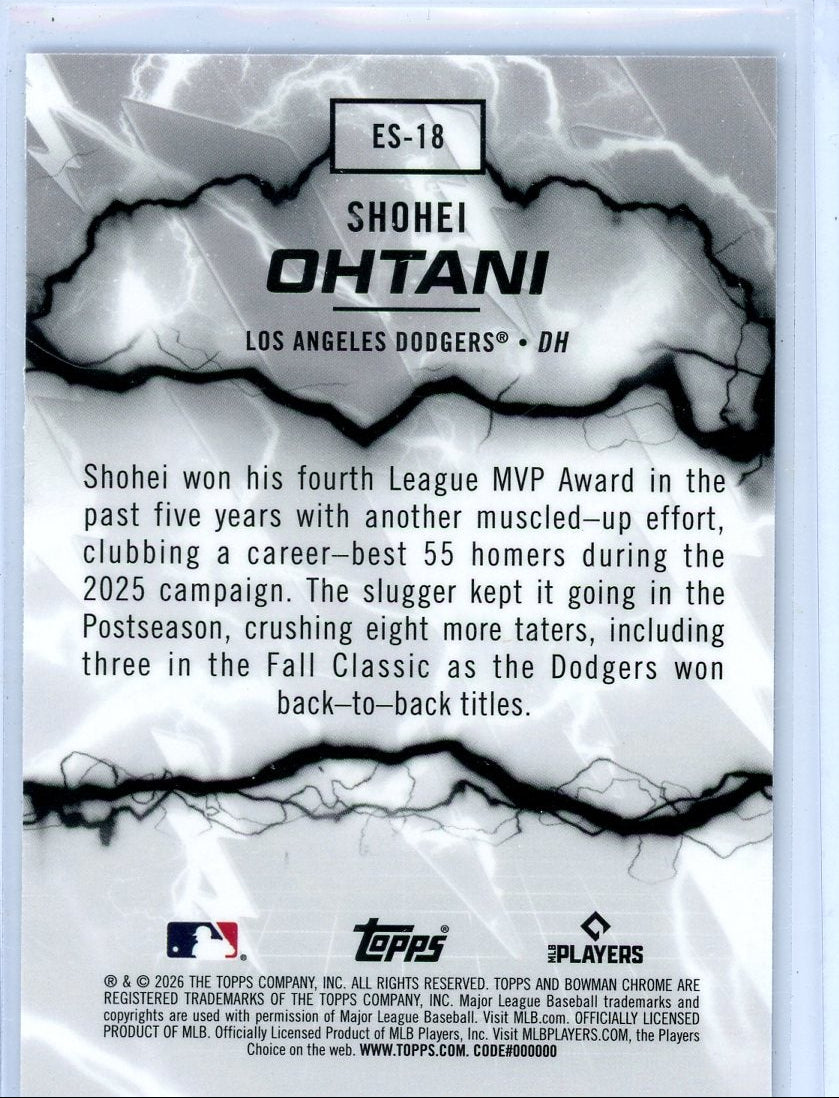 Shohei Ohtani 2026 Bowman Chrome Electric Sluggers