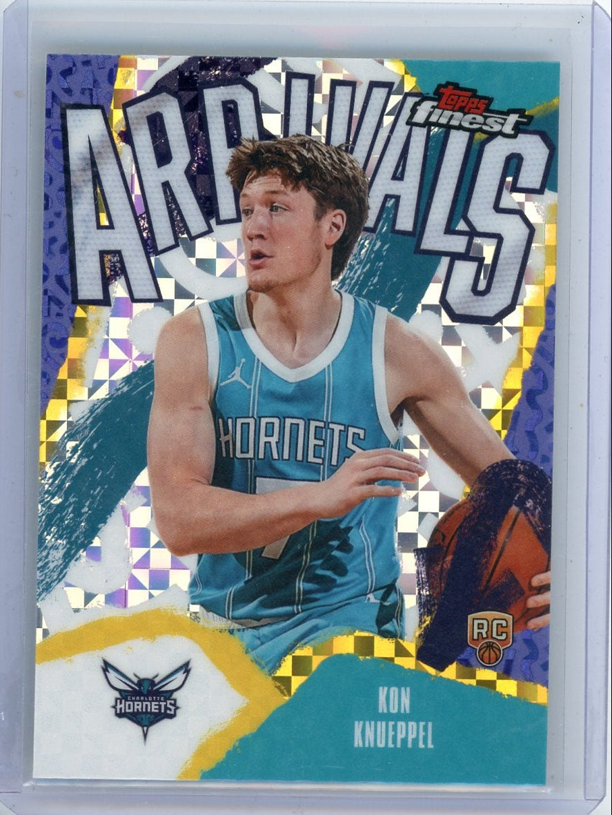 Kon Knueppel 2025 Topps Finest Arrivals X-Fractor RC