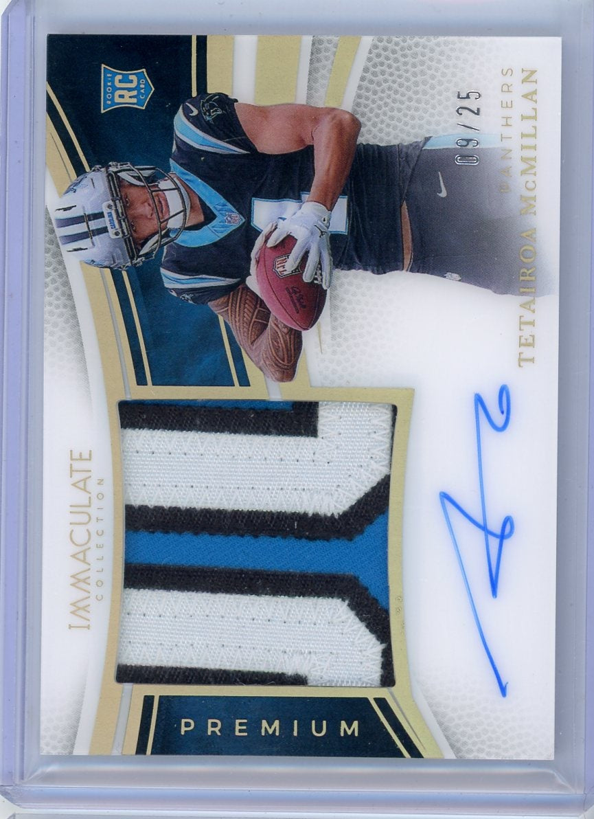 Tetairoa McMillan 2025 Panini Immaculate Premium RPA #'d 09/25