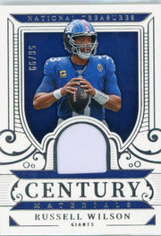 Russell Wilson 2025 Panini National Treasures Century Materials #'d 56/99