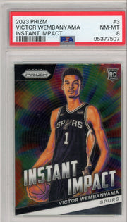Victor Wembanyama 2023 Panini Prizm Instant Impact PSA 8