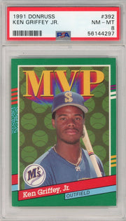 Ken Griffey JR. 1991 Leaf Donruss MVP PSA 8