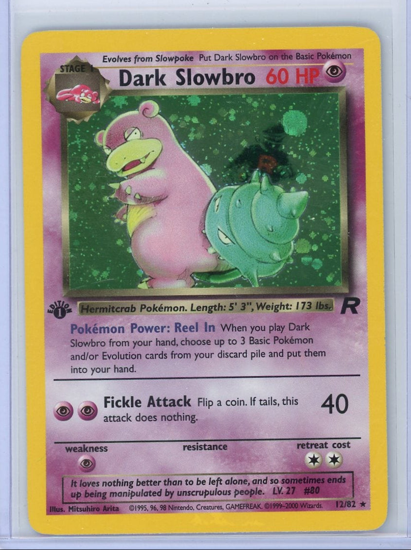 Dark Slowbro Pokémon Team Rocket 1st Edition Holo #12/82