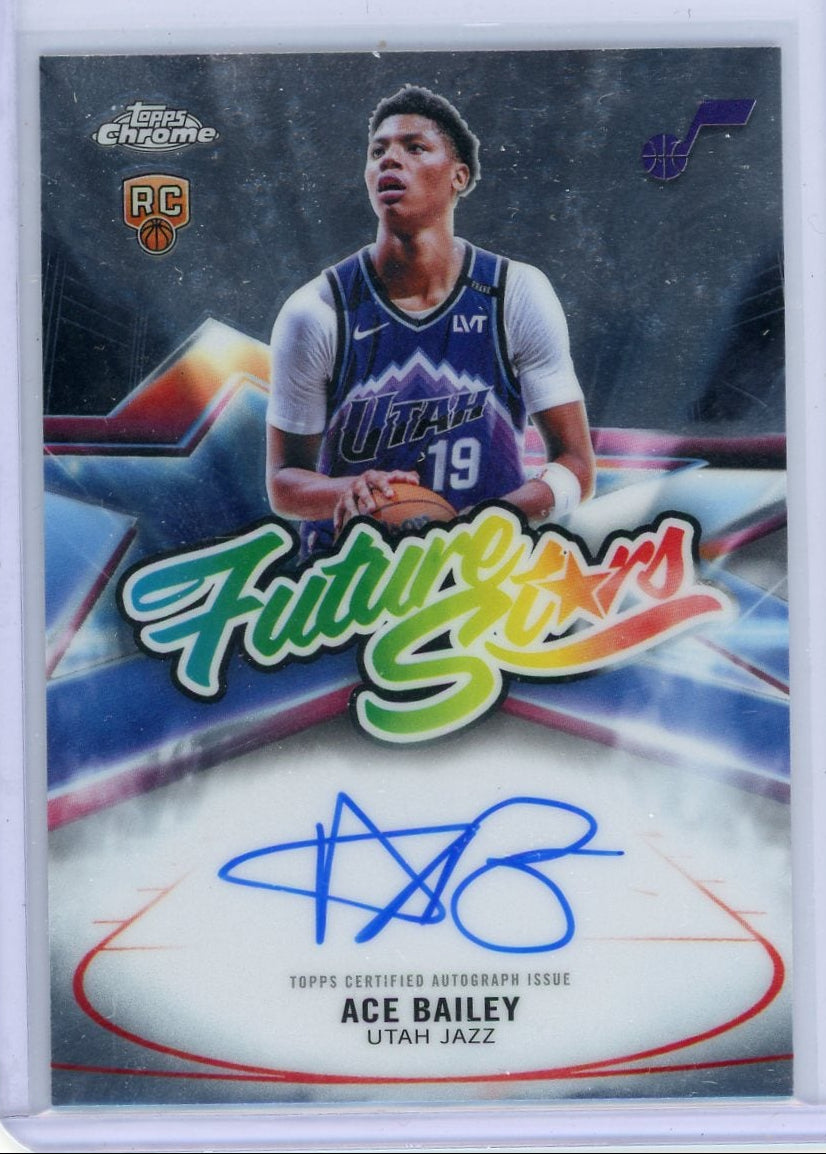 Ace Bailey 2025-26 Topps Chrome Update Future Stars Auto RC