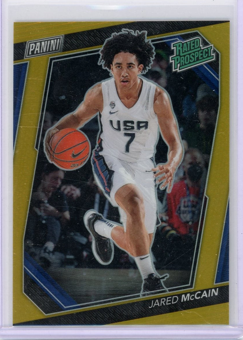 Jared McCain 2023 Panini National VIP Rated Prospect Gold #'d 2/10