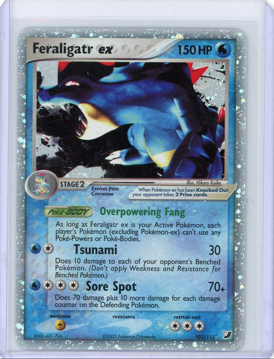 Feraligatr ex 2005 Pokemon Unseen Forces #103/115