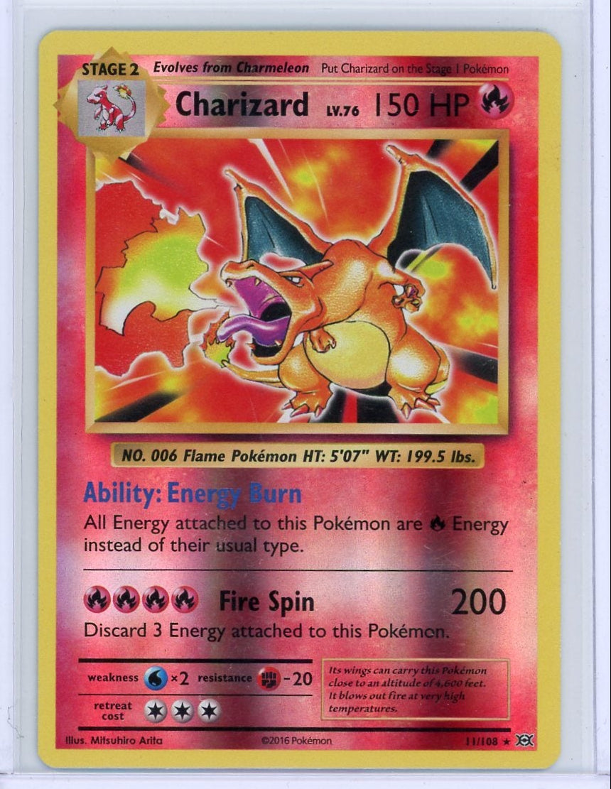 Charizard 2016 Pokemon XY Evolutions reverse holo #11/108