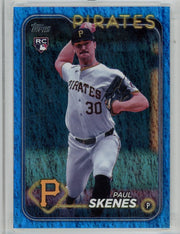 Paul Skenes 2024 Topps Update blue holo rookie card #'d 783/999