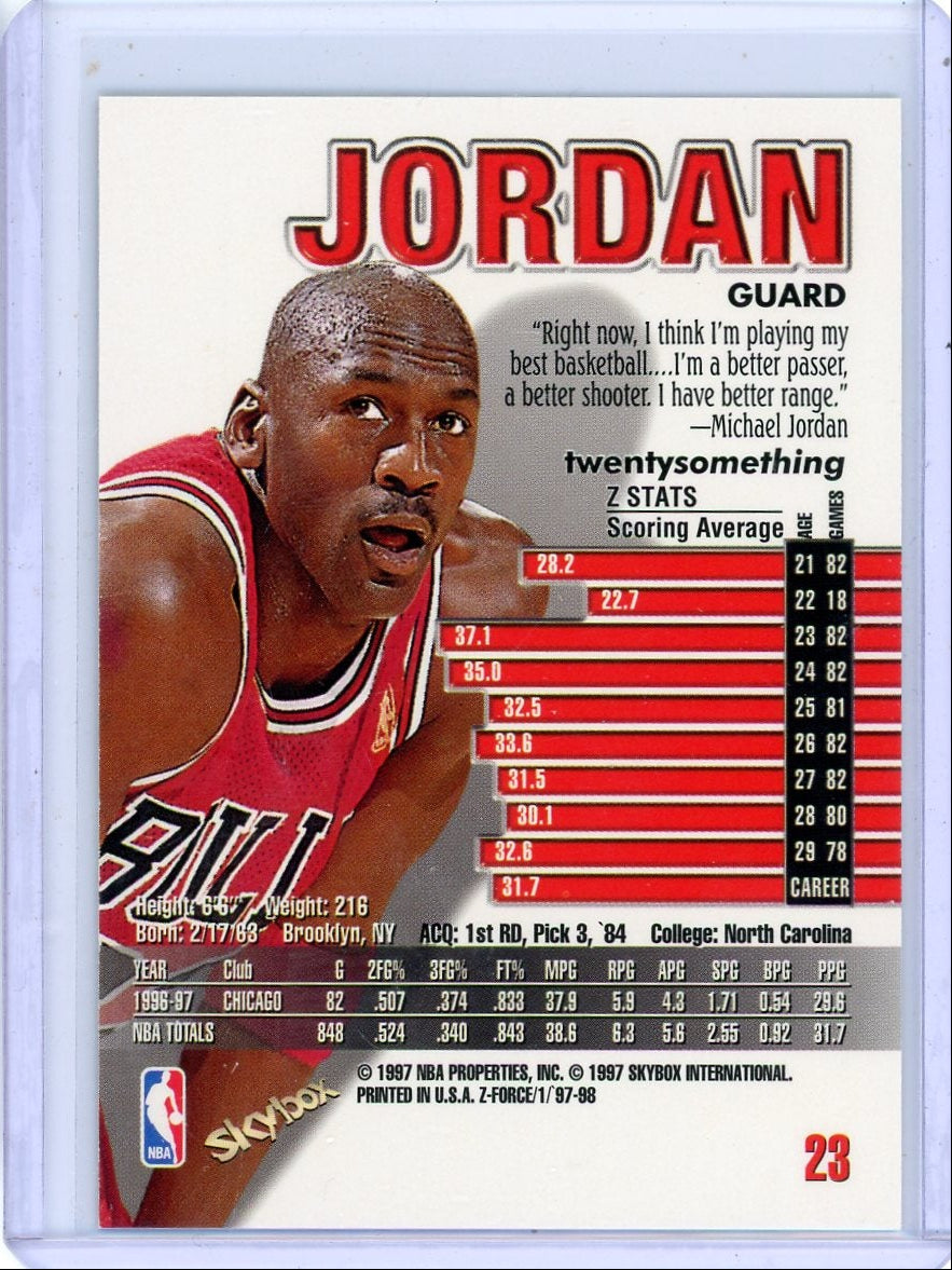 Michael Jordan 1997 Skybox Z Force