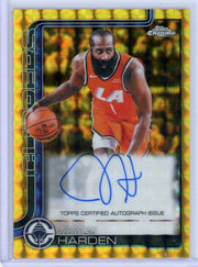 James Harden 2025-26 Topps Chrome Update Gold Geometric Auto #'d 04/50