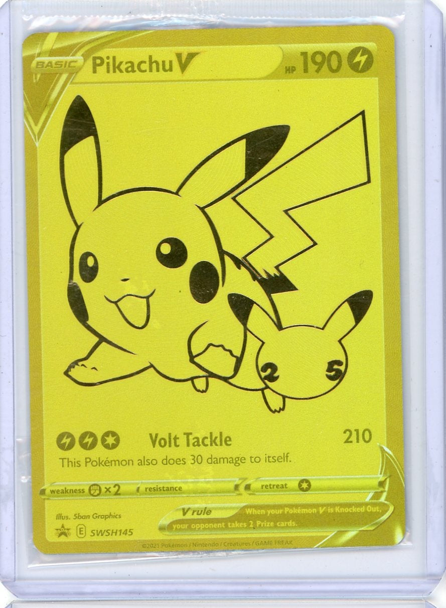 Pikachu V SWSH145 Black Star Promo Celebrations UPC (Sealed)