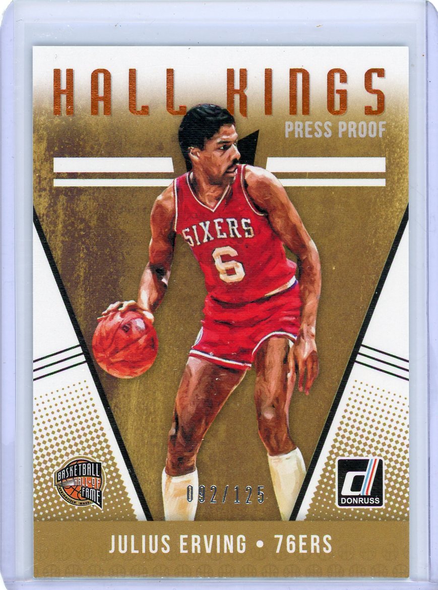 Julius Erving 2018-19 Panini Donruss Hall Kings press proof #'d 092/125