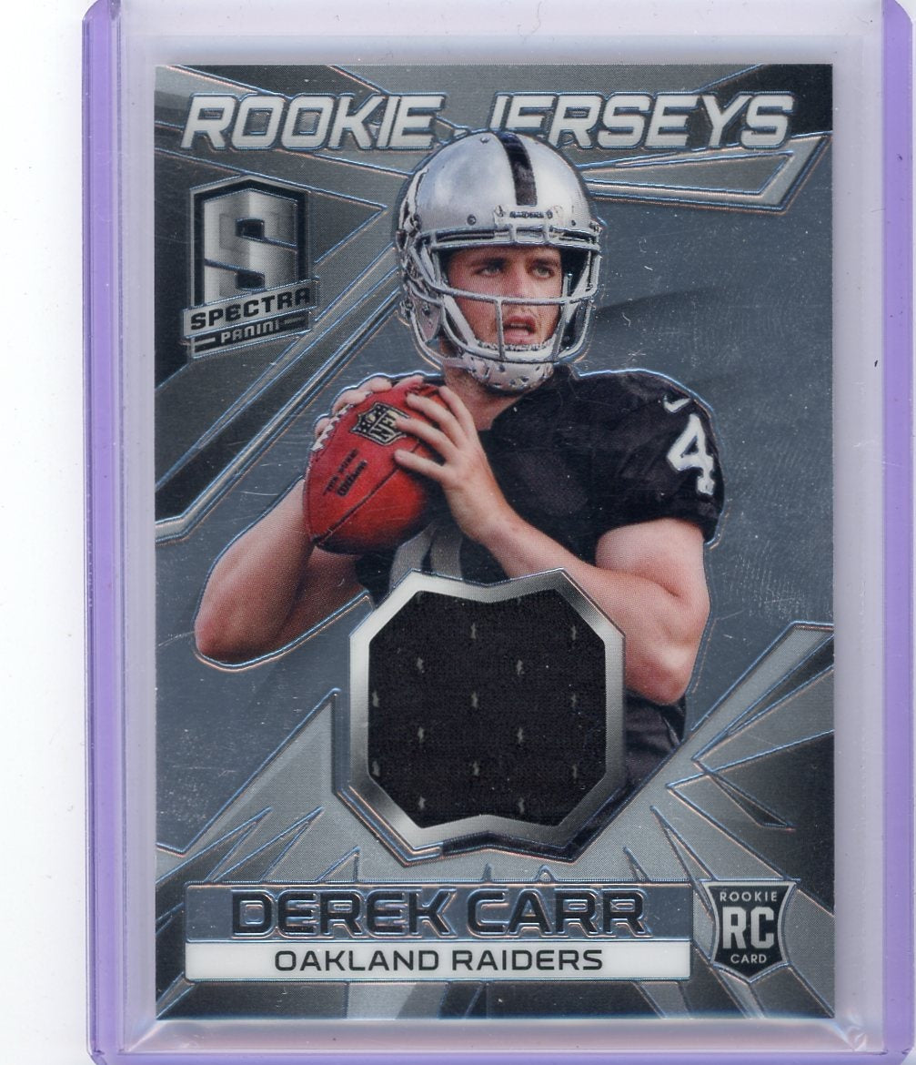 Derek Carr 2014 Panini Spectra Rookie Jerseys relic #'d 198/199
